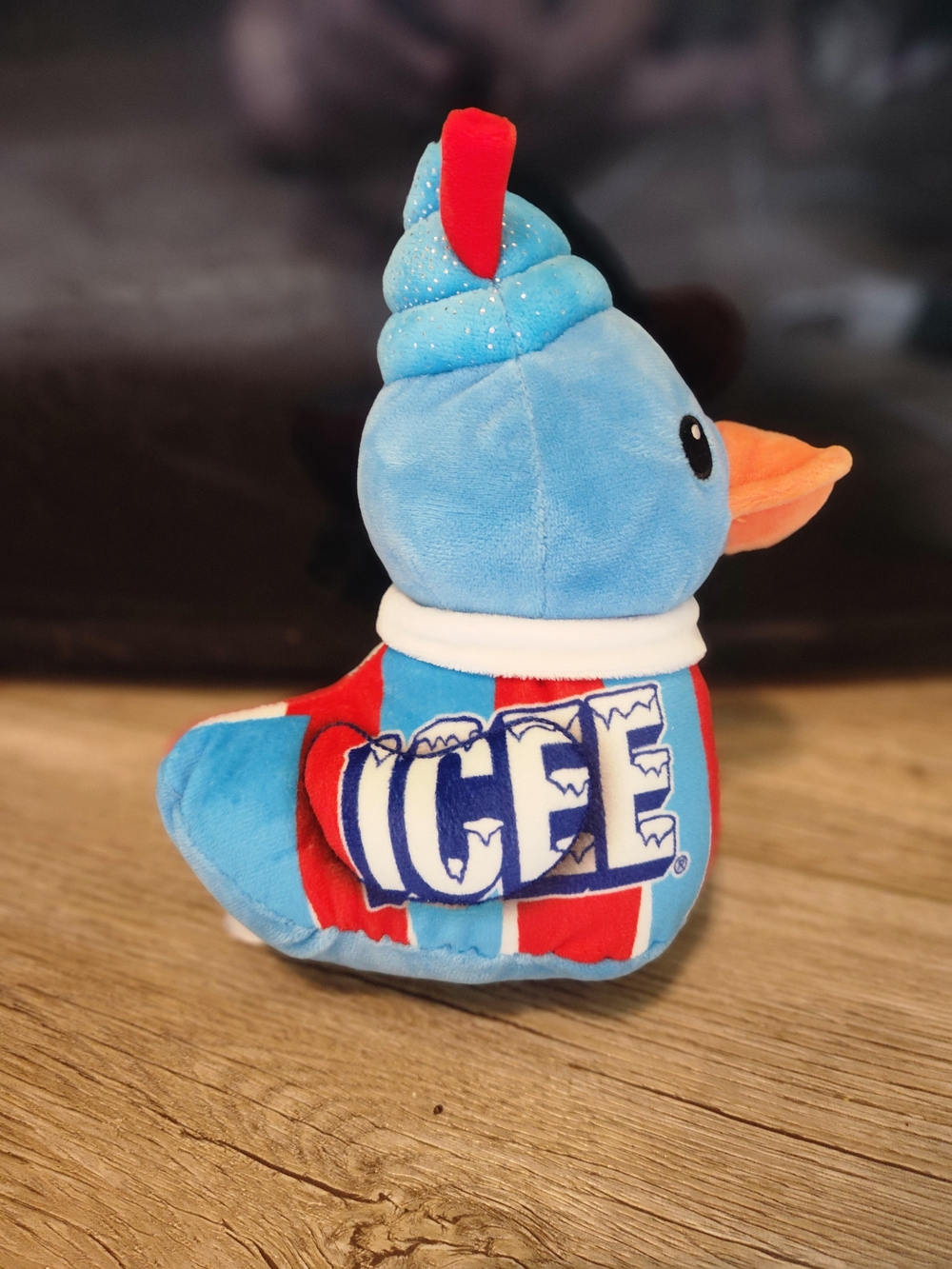 Blue Scented Plush Duck with Red & White Vest - ICEE Licensed